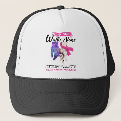 Breast Cancer Awareness Ribbon Support Gifts Trucker Hat