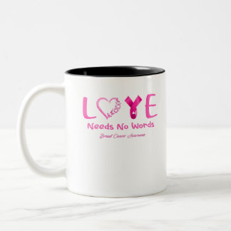 Breast Cancer Awareness Ribbon Support Gifts Two-Tone Coffee Mug