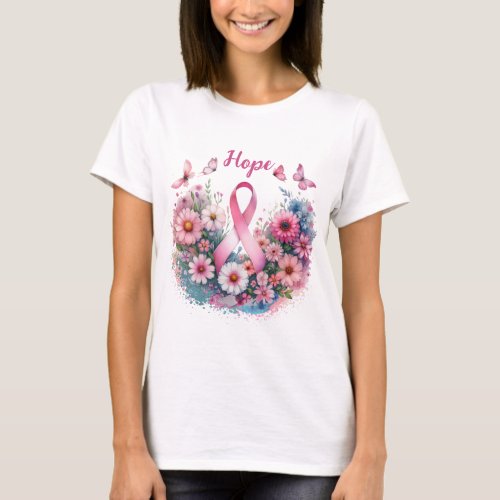 Breast Cancer Awareness Ribbon T_Shirt