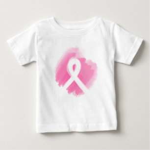 Breast Cancer Awareness Ribbon Watercolor Baby T-Shirt