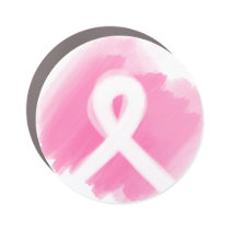 Breast Cancer Awareness Ribbon Watercolor  Car Magnet