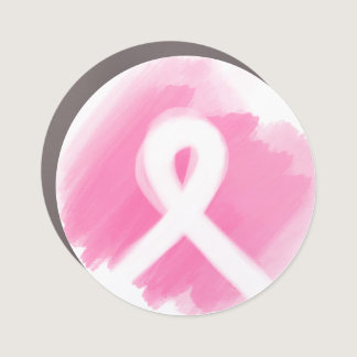 Breast Cancer Awareness Ribbon Watercolor  Car Magnet