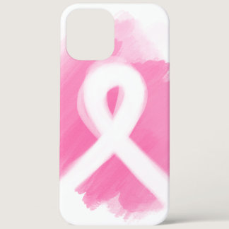 Breast Cancer Awareness Ribbon Watercolor iPhone 12 Pro Max Case