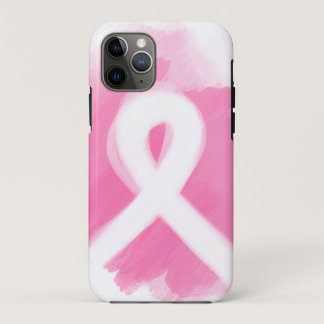 Breast Cancer Awareness Ribbon Watercolor  iPhone 11 Pro Case