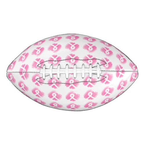 Breast Cancer Awareness Ribbon Watercolor Football