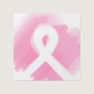 Breast Cancer Awareness Ribbon Watercolor  Gallery Wrap