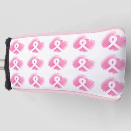 Breast Cancer Awareness Ribbon Watercolor  Golf Head Cover