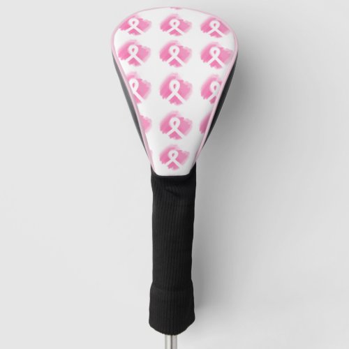 Breast Cancer Awareness Ribbon Watercolor  Golf Head Cover