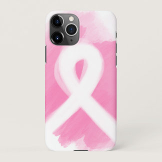 Breast Cancer Awareness Ribbon Watercolor  iPhone 11Pro Case
