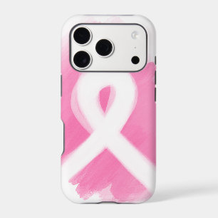 Breast Cancer Awareness Ribbon Watercolor iPhone 17 Pro Case