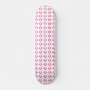 Breast Cancer Awareness Ribbon Watercolor Skateboard