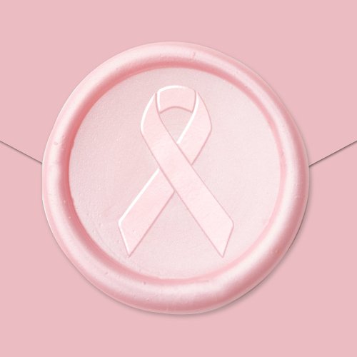 Breast Cancer Awareness Ribbon Wax Seal Sticker