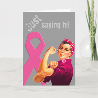 Breast Cancer Awareness Rosie the Riveter Card