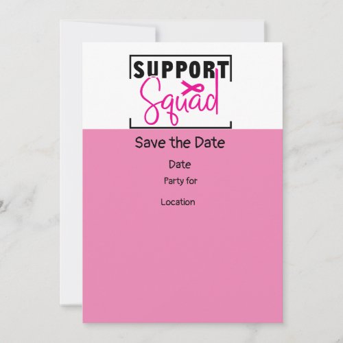 Breast Cancer AwarenessSave the Date Party   Invitation