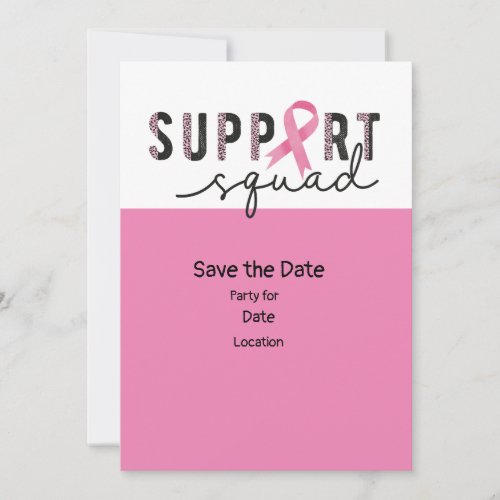 Breast Cancer AwarenessSave the Date Party   Invitation