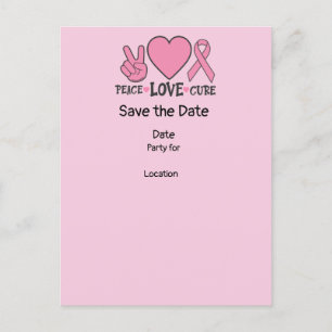 Breast Cancer Awareness,Save the Date Party  Postcard