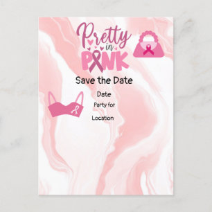 Breast Cancer Awareness,Save the Date Party   Postcard