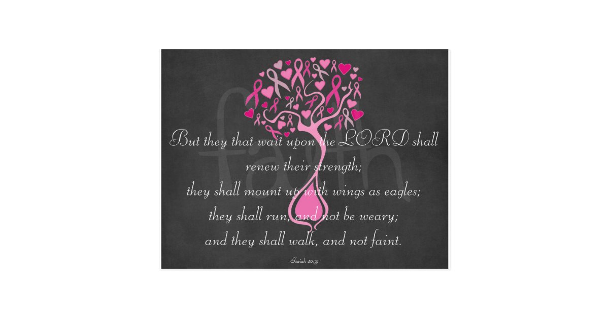 Breast Cancer Awareness Scripture Postcards | Zazzle