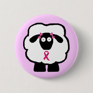 Breast Cancer Awareness Sheep Button