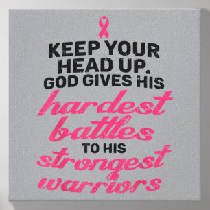 Breast Cancer Awareness Shirt Pink Ribbon Keep Canvas Photo Tile