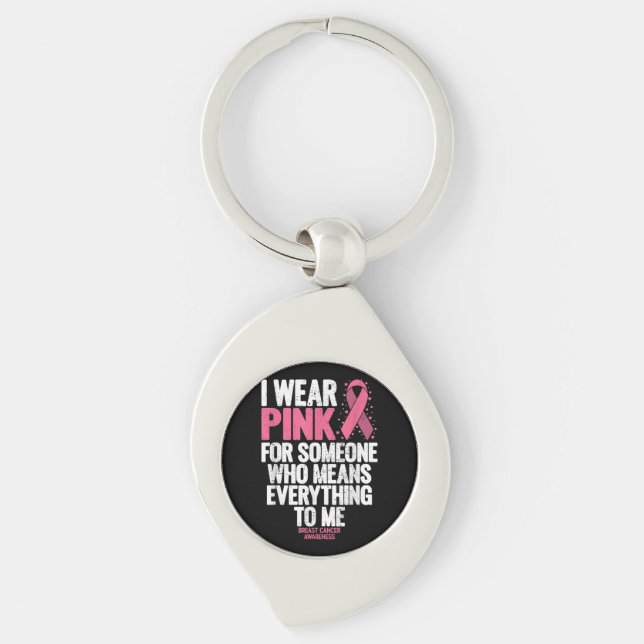 Breast Cancer Awareness Shirts for Family Breast C Keychain (Front)
