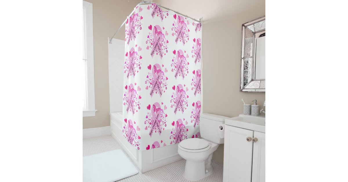 Breast Cancer Awareness Shower Curtain Zazzle