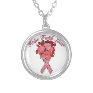 Breast Cancer Awareness Silver Plated Necklace