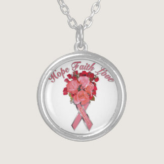 Breast Cancer Awareness Silver Plated Necklace