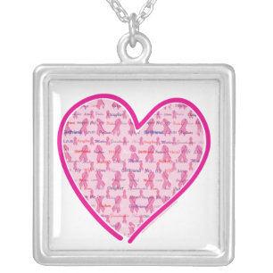 Breast Cancer Awareness Silver Plated Necklace