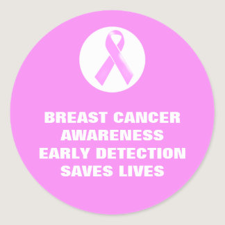 Breast cancer awareness slogan | Personalized Classic Round Sticker