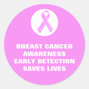 Breast cancer awareness slogan Personalized Classic Round Sticker