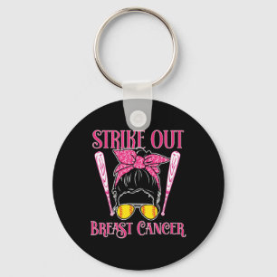 Breast Cancer Awareness - Softll Strike Out Pink R Keychain