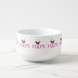 Breast cancer awareness soup mug