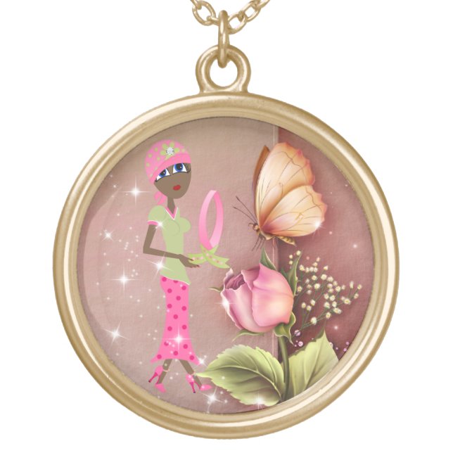 Breast Cancer Awareness Sparks Necklace (Front)