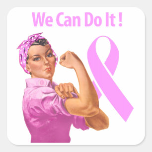 Breast Cancer Awareness Square Sticker