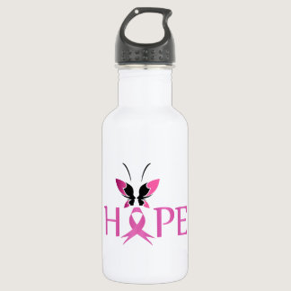 Breast cancer awareness stainless steel water bottle