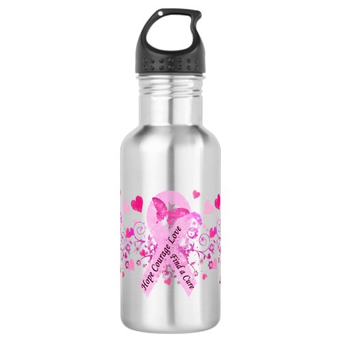 Breast Cancer Awareness Stainless Steel Water Bottle