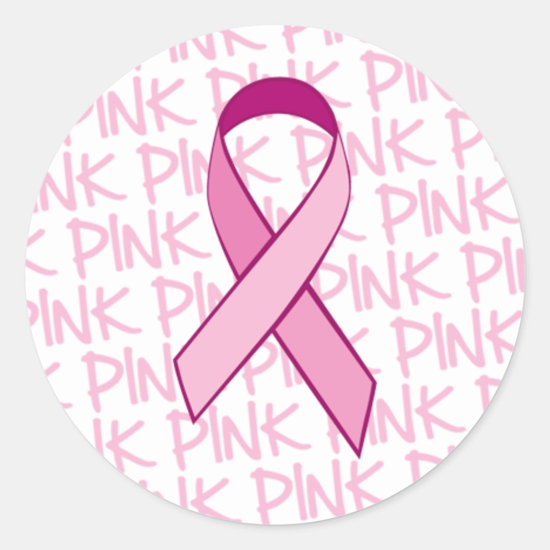 Breast Cancer Awareness Sticker Pink Ribbon Zazzle