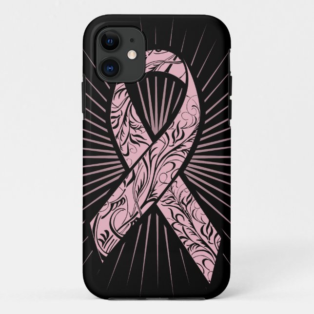 Breast Cancer Awareness Stylized Ribbon Case (Back)