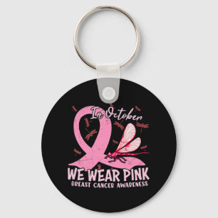 Breast Cancer Awareness Support In October We Wear Keychain