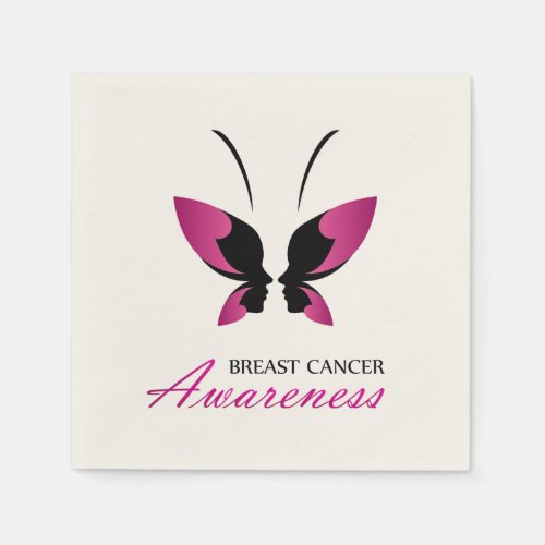 Breast cancer awareness support napkins