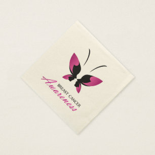 Breast cancer awareness support napkins