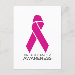 Breast Cancer Awareness Support Pink Ribbon Postcard