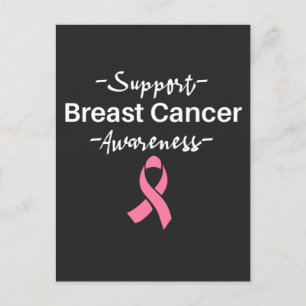 Breast Cancer Awareness Support Pink Ribbon Postcard