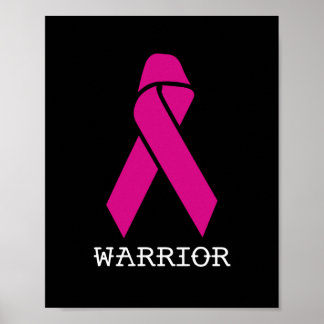 Breast Cancer Awareness Support Pink Ribbon Poster