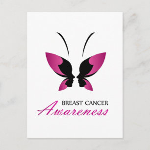 Breast cancer awareness support postcard