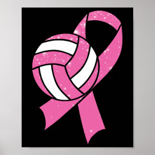Breast Cancer Awareness Survivor Fighter Volleyll  Poster