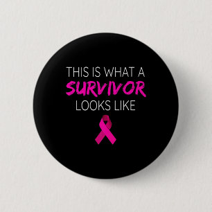 Breast Cancer Awareness Survivor-Pink Ribbon Gifts Button