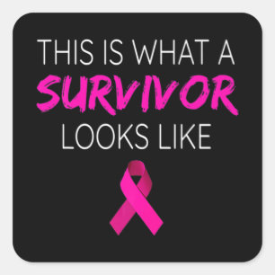 Breast Cancer Awareness Survivor-Pink Ribbon Gifts Square Sticker