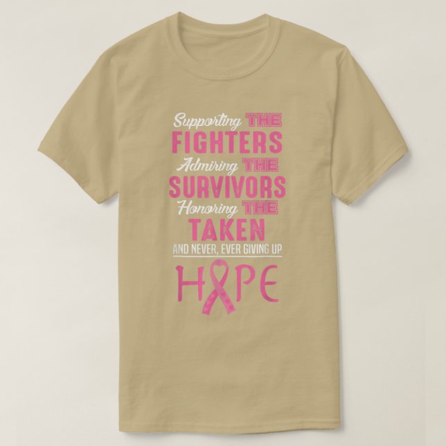 Breast Cancer Awareness T   Pink Ribbon Awareness  T-Shirt (Design Front)